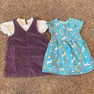 Purple and Blue Kids Dress Set